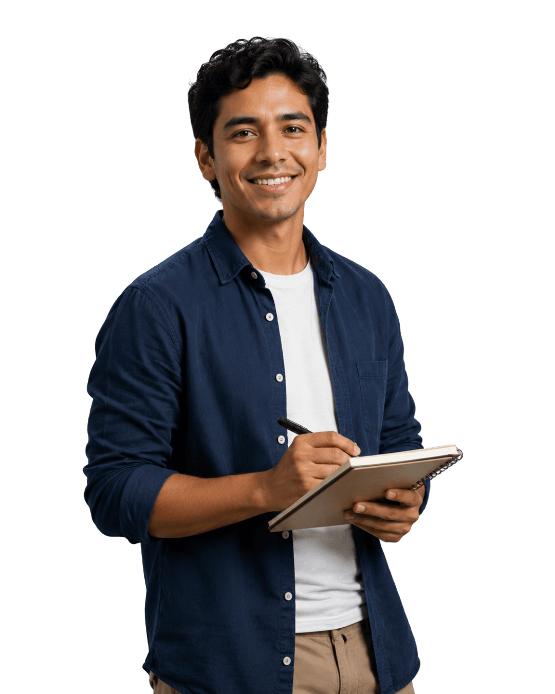 Estudiante tomando un curso rápido en video