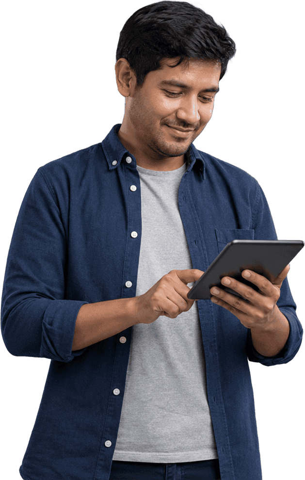 Persona consultando una guía práctica desde una tablet